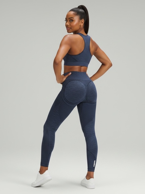 Gymshark Pants - GYMSHARK Glute contouring High-Waist Textured Seamless Leggings Navy Blue Marl
